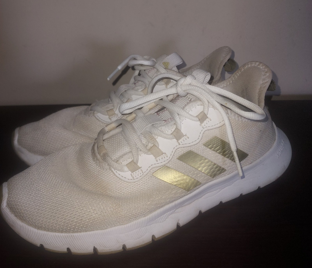 Adidas Women's Sneakers 8M Nario Move Knit Mesh Lace Up Athetic Casual White
